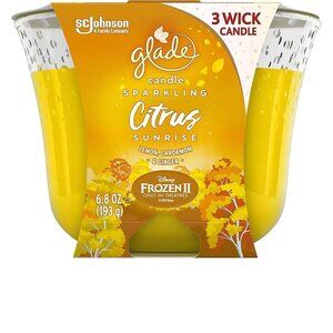Glade Sparkling Citrus Sunrise 3 Wick Candles 6.8 oz Winter Holiday Coll…